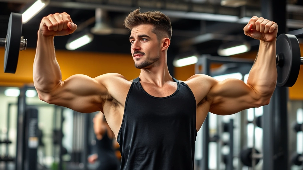 Active person doing strength training at gym with proper form, healthy fitness routine, energetic and confident posture